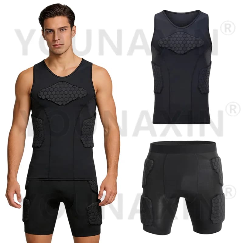 Pantaloncini da basket neri unisex, pantaloni da calcio, set sportivo da ciclismo, gilet elastico anti-collisione, abbigliamento sportivo M L XL 2XL 3XL
