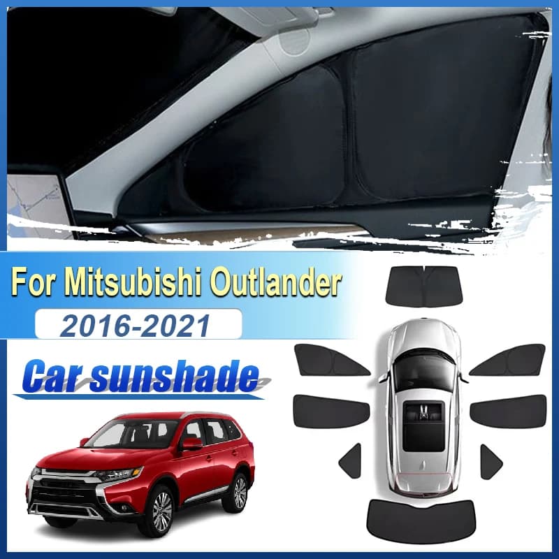 Auto Parasole Per Mitsubishi Outlander 2016-2021 Protezione Solare Parabrezza Privacy Visiere Anti-UV Pieghevole Auto Strumenti Accessori