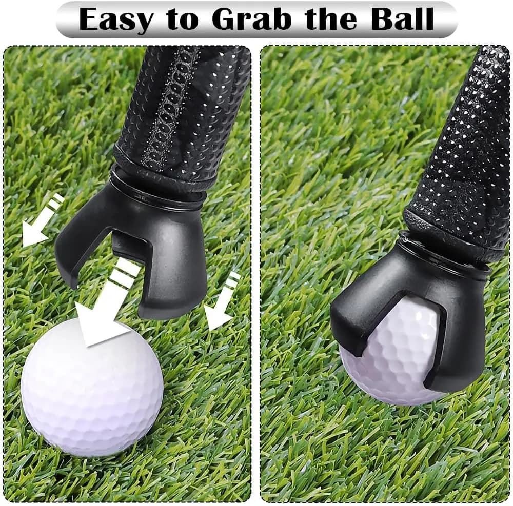 1 pz Raccoglitore di Palline da Golf a 3 Punte, Pinza Portatile in Plastica con Ventosa per Putter da Golf