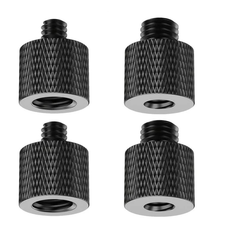 4 Pieces 1/4 Turn 3/8 Tripod Screw Adapter, Gimbal Photography Equipment Accessories 1/4 Male Connector RPM 3/8 Female Camera Sc