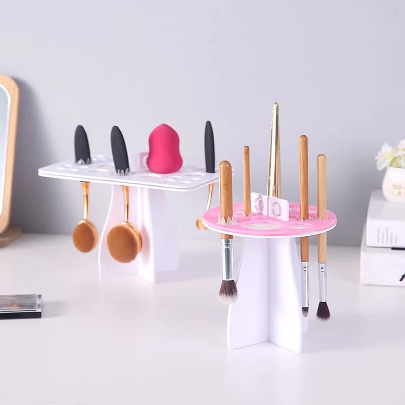 Drying Brushes with 14/26 Holes, Multifunctional Makeup Brush Display