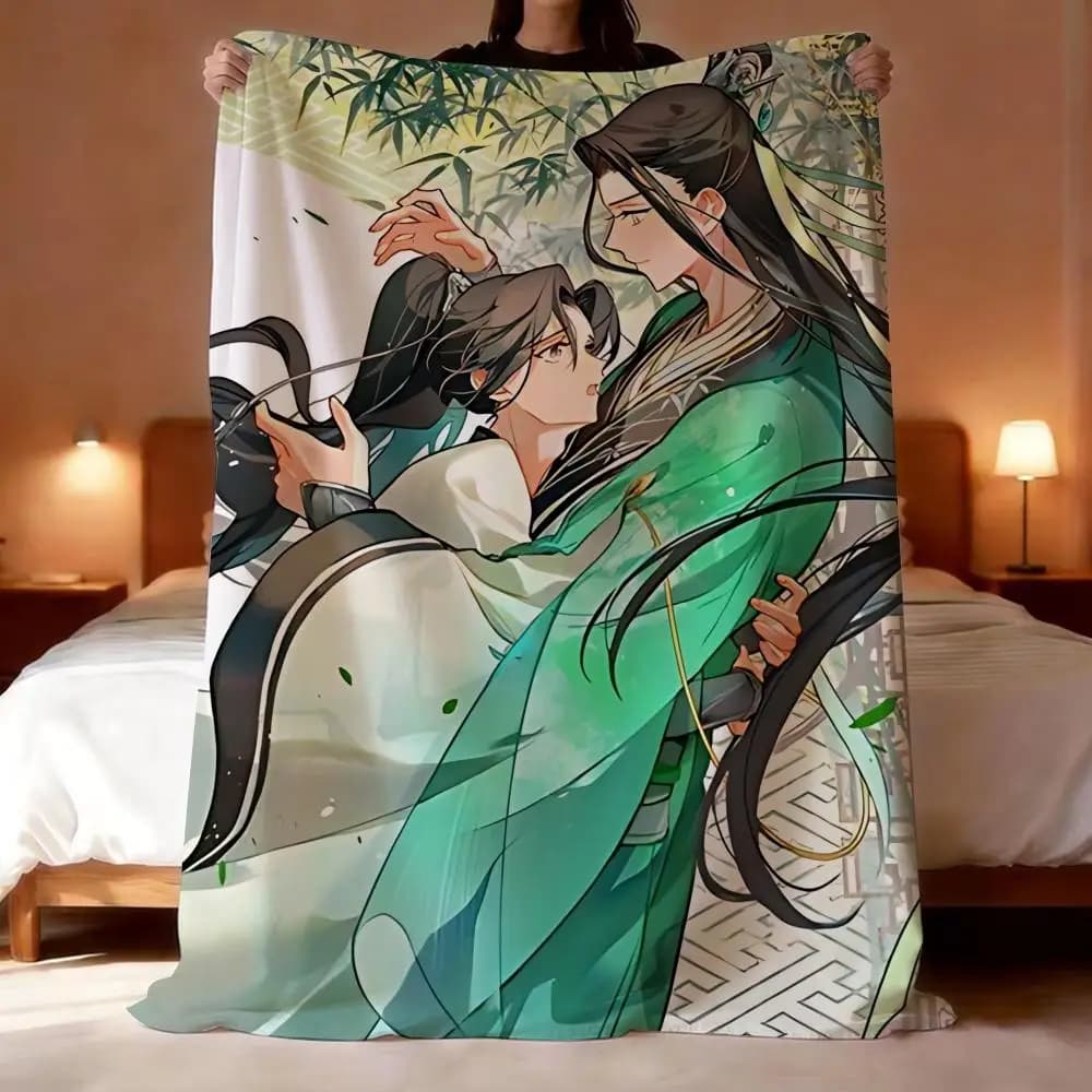 The Scum Villains Self-Saving System Throw Lightweight 240g Flannel Blanket Soft Skin-friendly for Summer Cooling