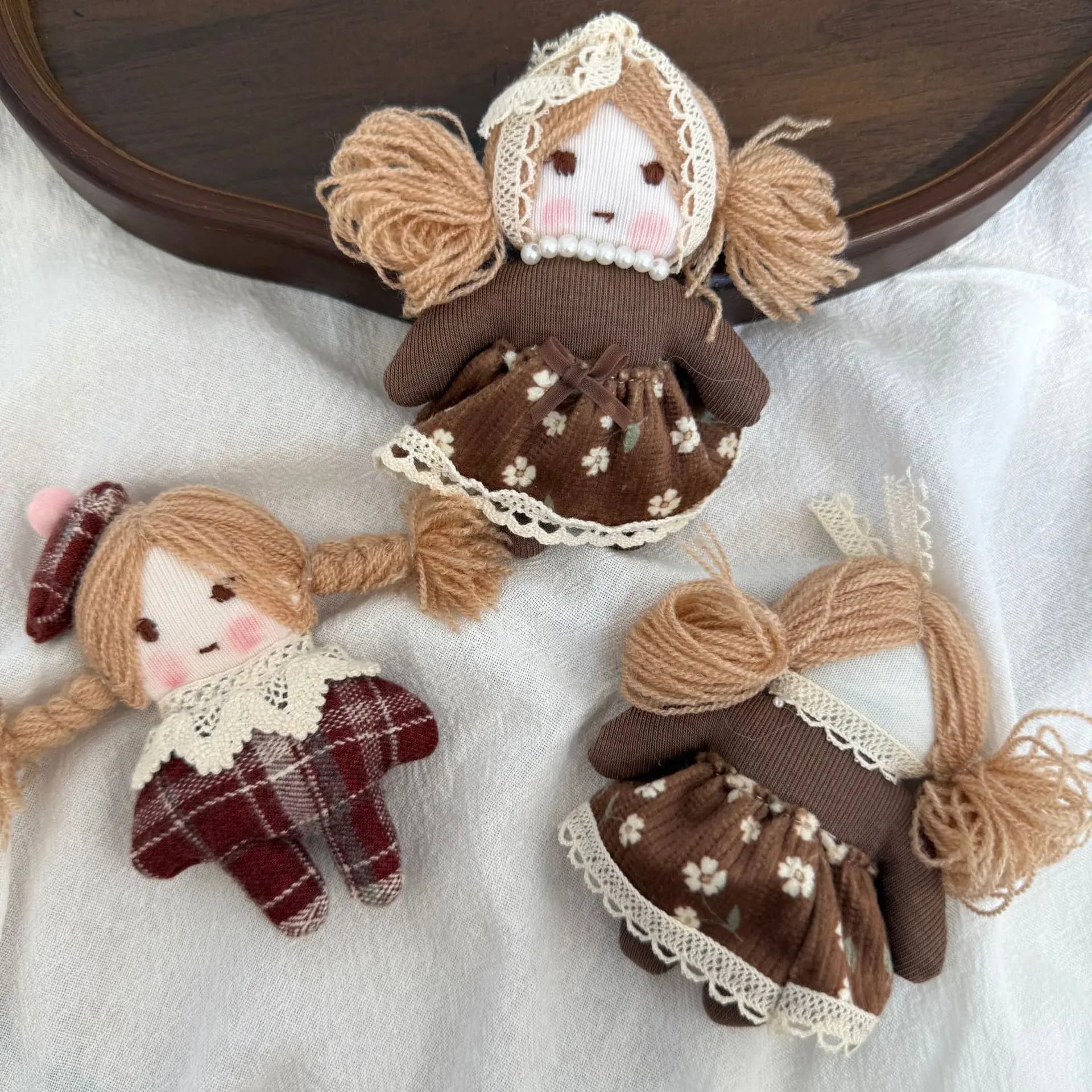 DIY Fabric Girl Head Brooch Hair Accessory for Kids Shoes Socks Hat Bag Backpack Clothing Embellishment Kit High Quality Cute