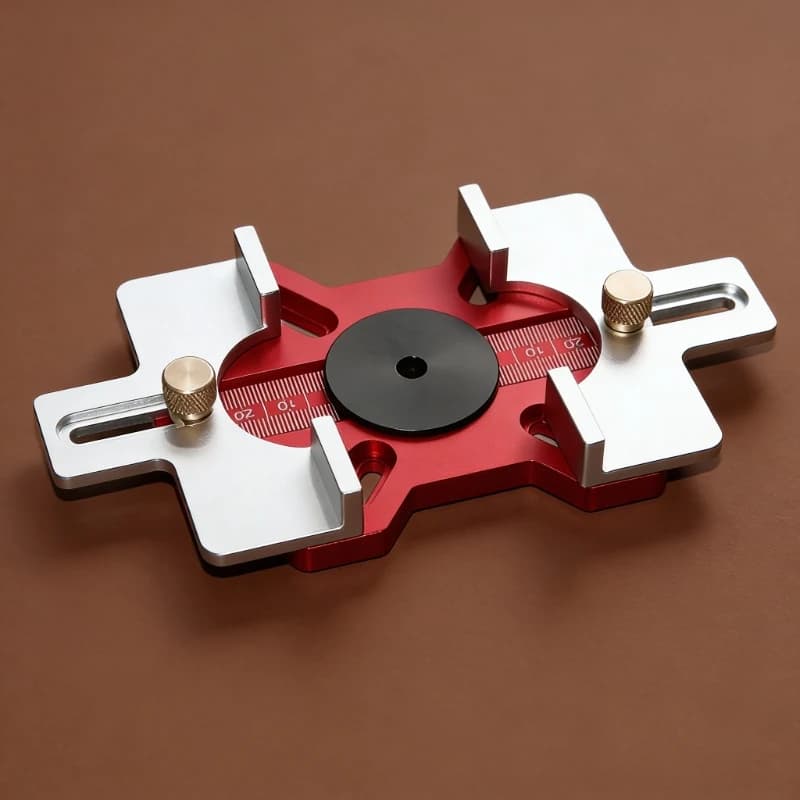 Model for Drilling Handles Drawers, Positioning Plate 2-in-1 in Aluminium Alloy, Wood Cutting Tool