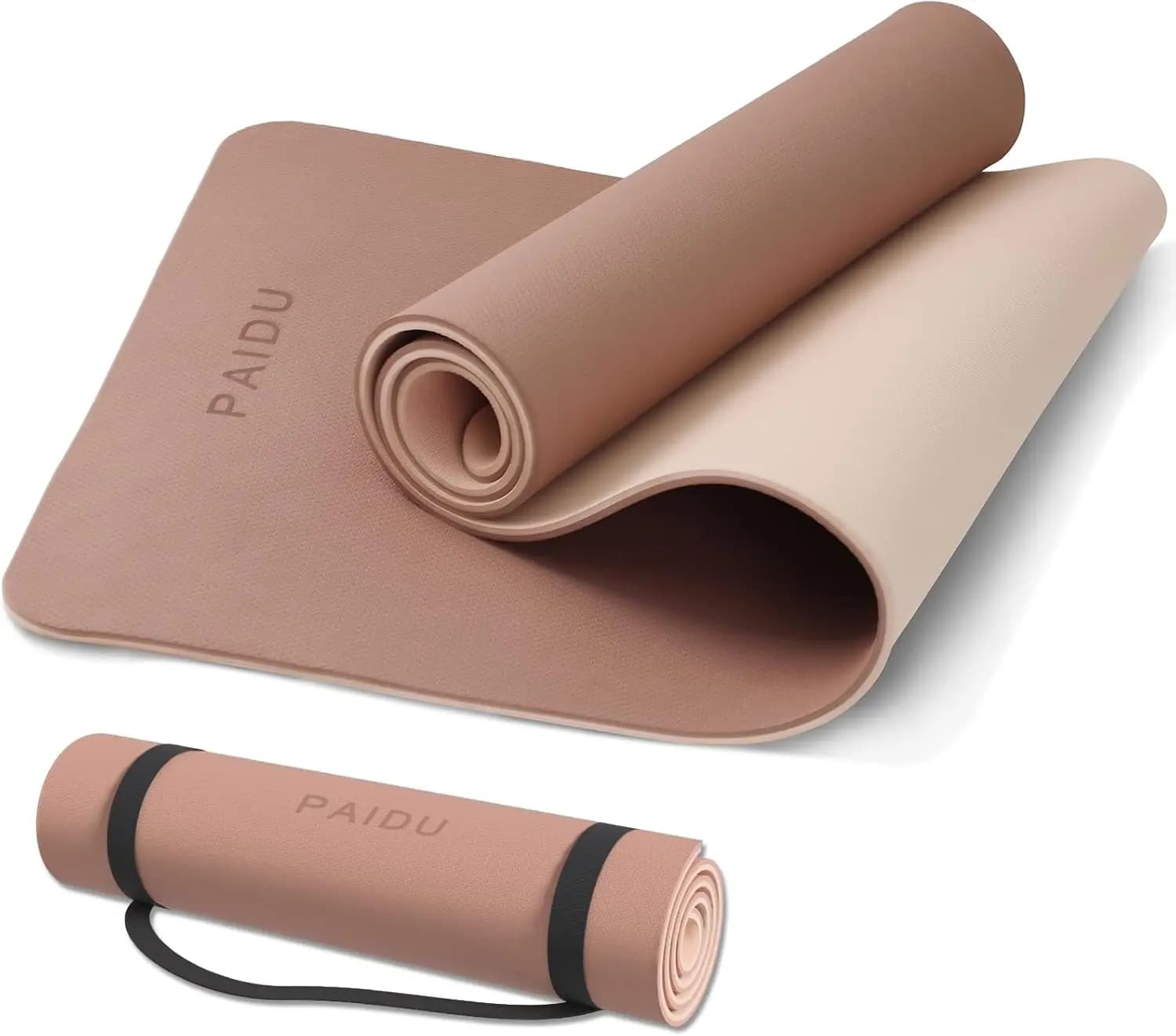 10 mm thick extra non-slip yoga mat with strap for women, men, children: ideal for exercise and flooring