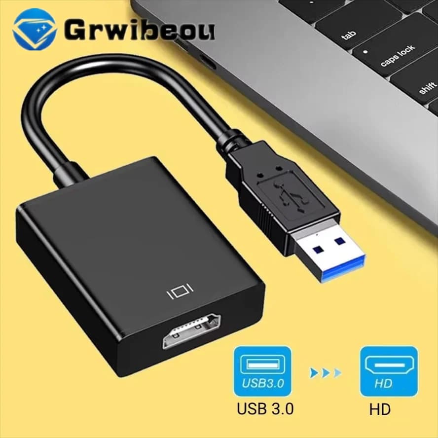 USB 3.0 to HDMI compatible adapter Video Converter 1080P USB External USB Adapter Cable for Desktop Laptop HDTV