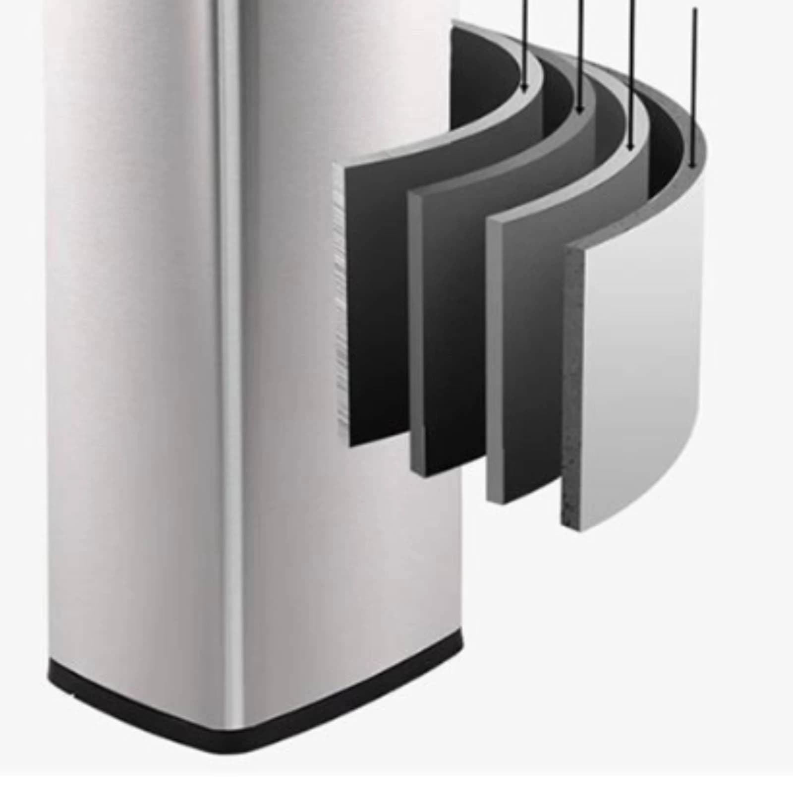 Trash Can with Removable Inner Container Polished Finish Stainless Steel Trash Can Household Storage Modern Design