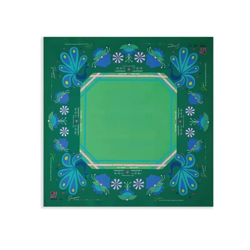 160 American mahjong tiles set, flower pattern, neoprene pad, 4 layers of engraved acrylic tiles can be shipped immediately.