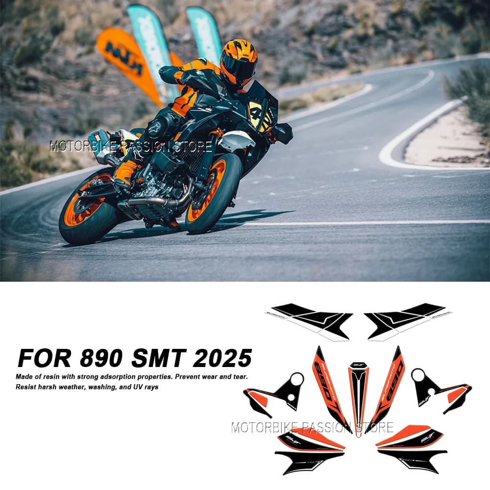 Per 890 SMT 890smt 2025 3D Moto Adesivo In Resina Epossidica Kit di Protezione Del Serbatoio Resistente Ai Graffi Decal Pad Adesivo antiscivolo