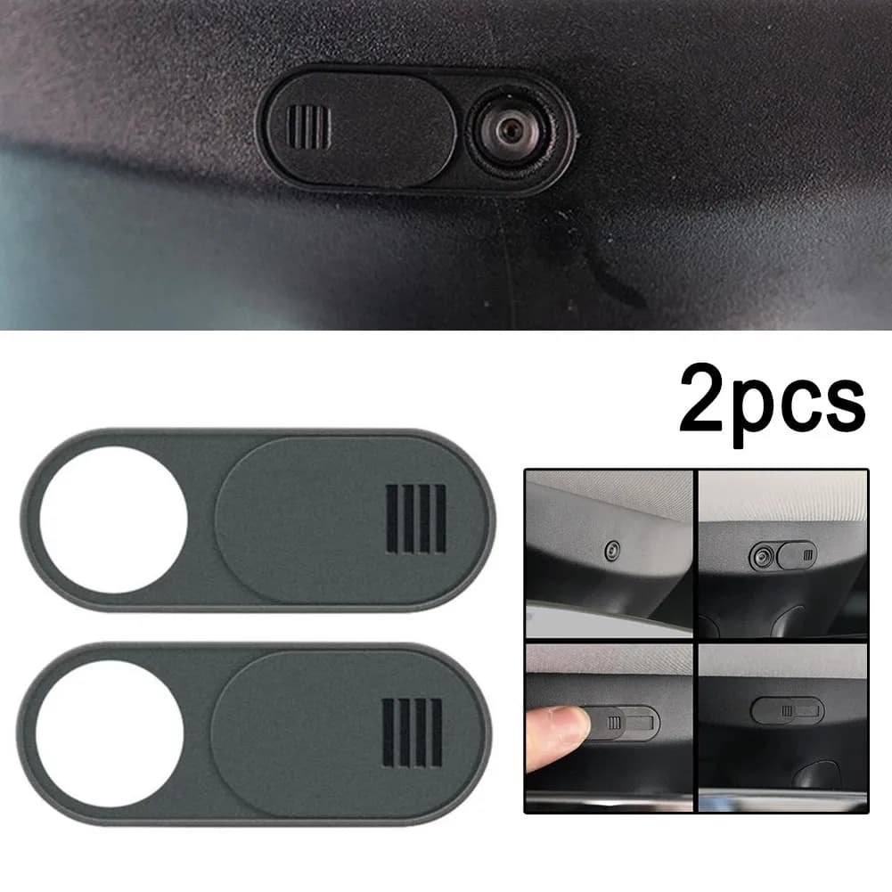 Copertura privacy webcam per Tesla per modello 3 Y 2017 2021 Copertura interna scorrevole per fotocamera in ABS per bloccare la registrazione 2 pezzi