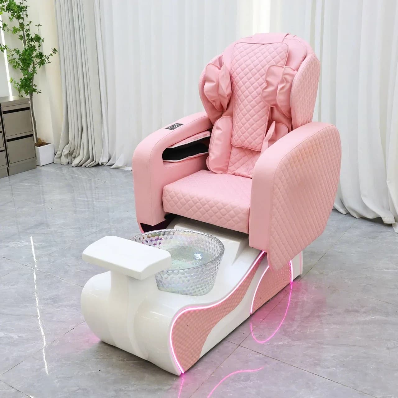 Poltrona Multifunzionale AA Beauty per Pedicure e Massaggio Piedi con Vasca per Nail Art e Spa