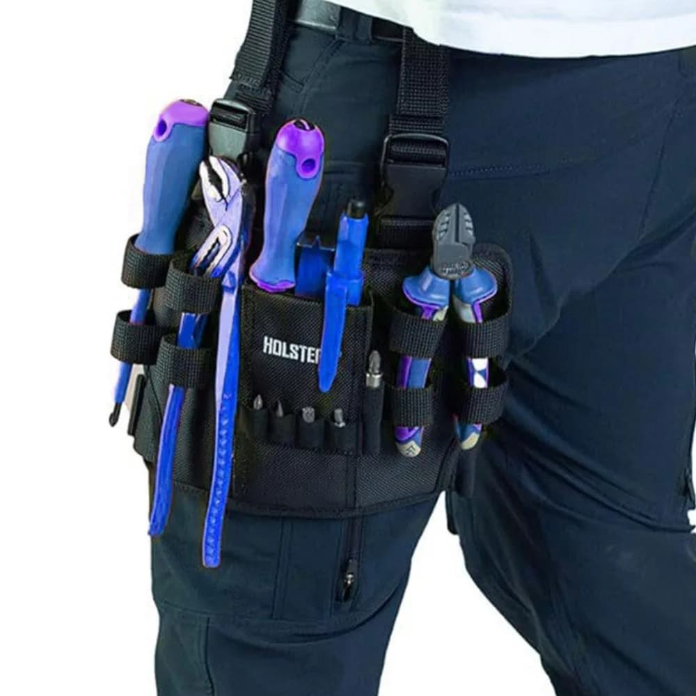 Multifunctional Portable Tool Bag Multiple Pockets Large Capacity Tool Belt Bag Oxford Fabric Waterproof Tool Storage Waist Bag