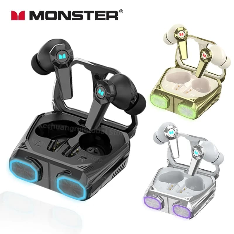 Monster XKT32 Wireless Headphones Bluetooth 5.4 TWS Hifi Stereo HD Call with Microphone Auxiliary Sports Headphones