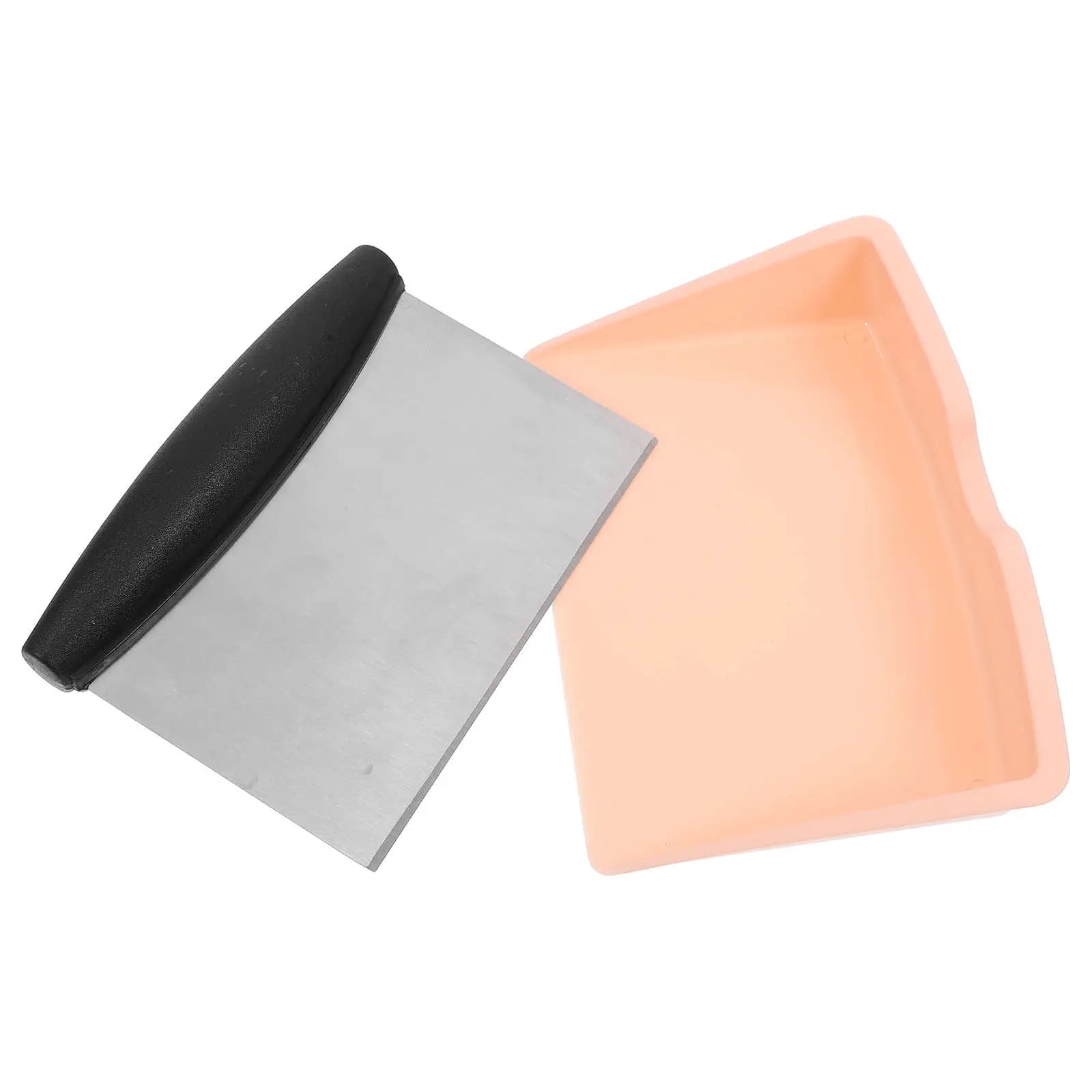 1Set Stainless Steel Dough Cutter Scraper Bench Pastry Scraper for Baking Pizza Dough Cake Pastry Butter Rice Noodle Roll