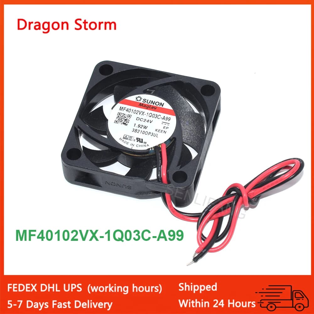 New MF40102VX-1Q03C-A99 For SUNON 40*40*10MM DC24V 1.92W 2-Pin 3D Printer Square Cooling Fan