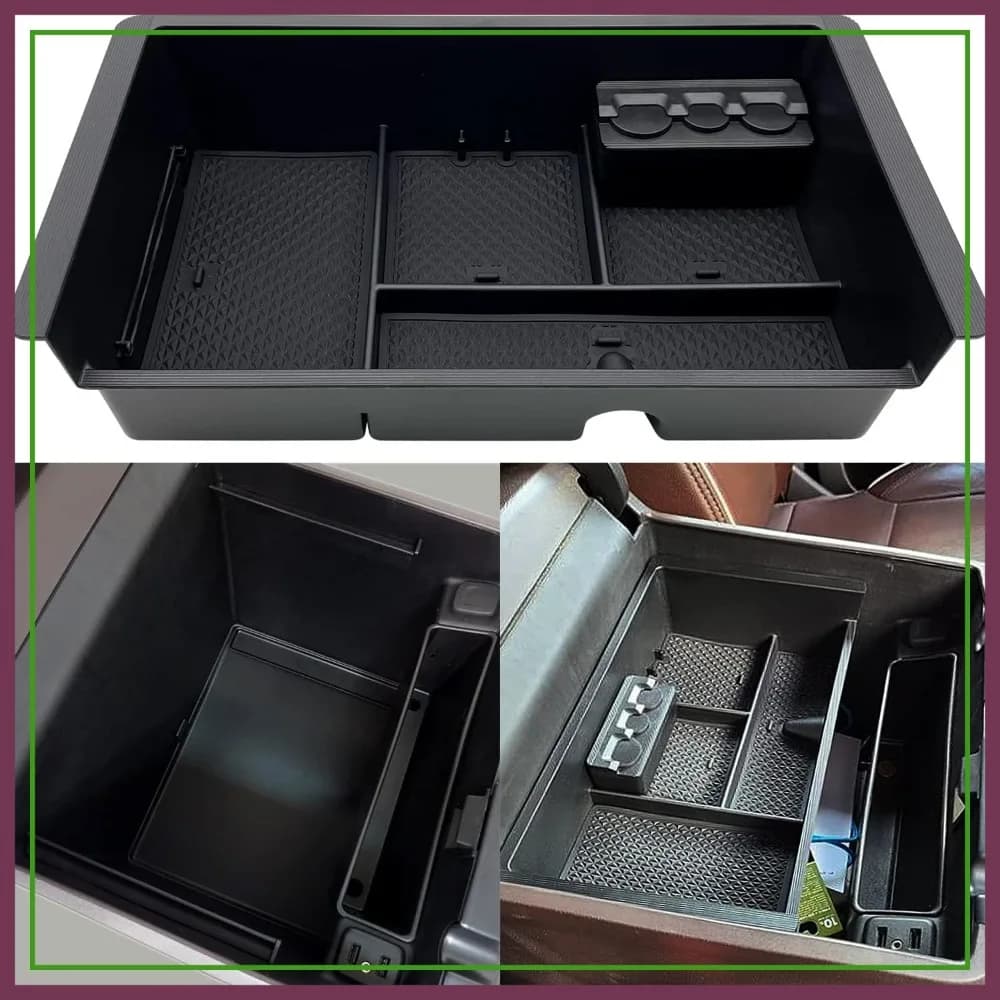 Organizer per Console Centrale per GMC Sierra 2014-2018, Yukon/Chevy Tahoe Silverado Suburban 2015-2020, Scatola Portaoggetti per Bracciolo