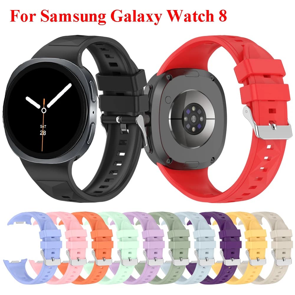 Cinturino per Samsung Galaxy Watch 8 40mm 44mm cinturino sportivo in silicone cinturino di ricambio per Samsung Watch 8 Classic 46mm