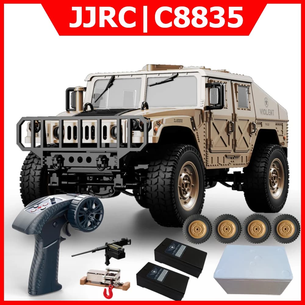 VEVLO C8835 Camion RC Fuoristrada 4X4 Scala 1:14, Veicolo Elettrico da Arrampicata 2.4G con Luci LED e Telecomando Simulato