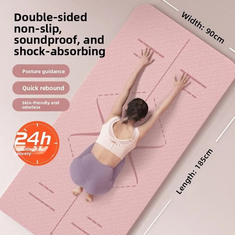 Yoga Mat Thiened Fitn Anti-slip with Noise Absorption, Exclusive for Women, Domestic Use, Professional Sports Mat