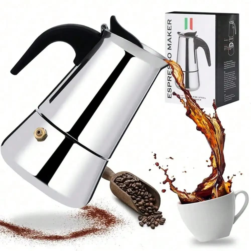 Coffee maker 12 cups Stainless steel espresso machine 600ML Moka Pot espresso coffee maker for home kitchen