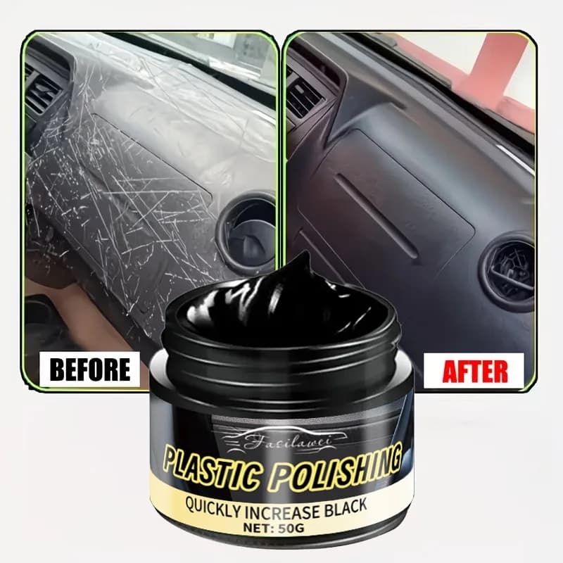 [Kit di riparazione auto] Kit di riparazione auto multifunzionale – Cura e rinnovamento delle parti in plastica, cera lucidante per interni, protezione lucidante per pneumatici, Vehi