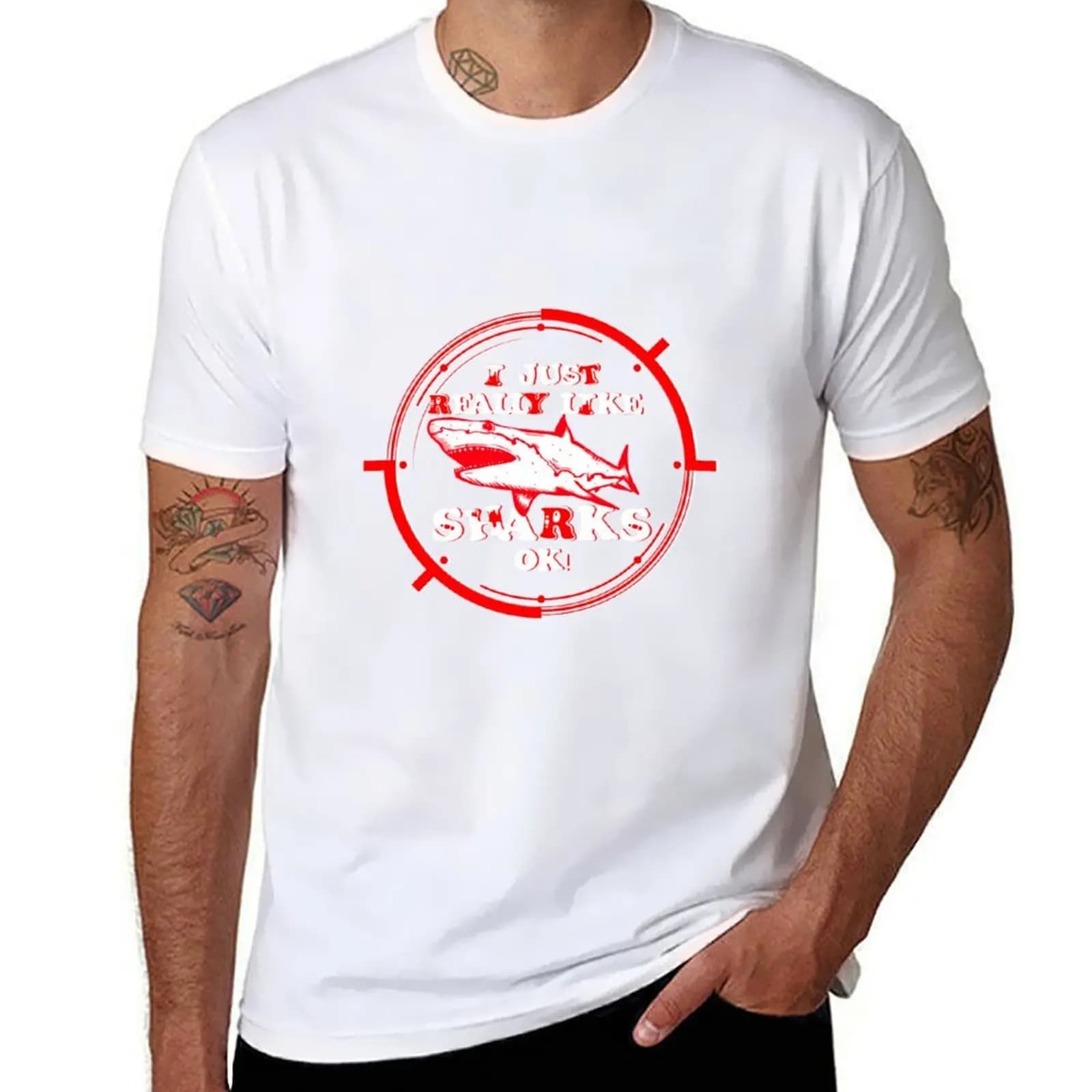 T-shirt Badge Shark T-shirt sportiva traspirante da uomo