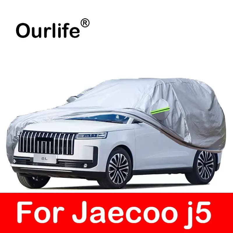 Car Cover For JAECOO J5 2026 2027 Outdoor Sun Shade Anti-UV Rain Snow Fog Resistant Cover Dust Proof