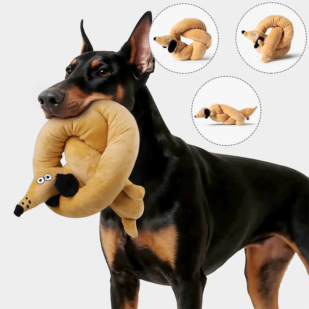 100 CENTIMETRI Salsiccia Giocattolo Per Cani Creativo Sound-making Peluche Compagno Giocattolo Per Cani Squeaky Giocattolo Da Masticare Dentizione Dentale Gioco Interattivo Giocattoli
