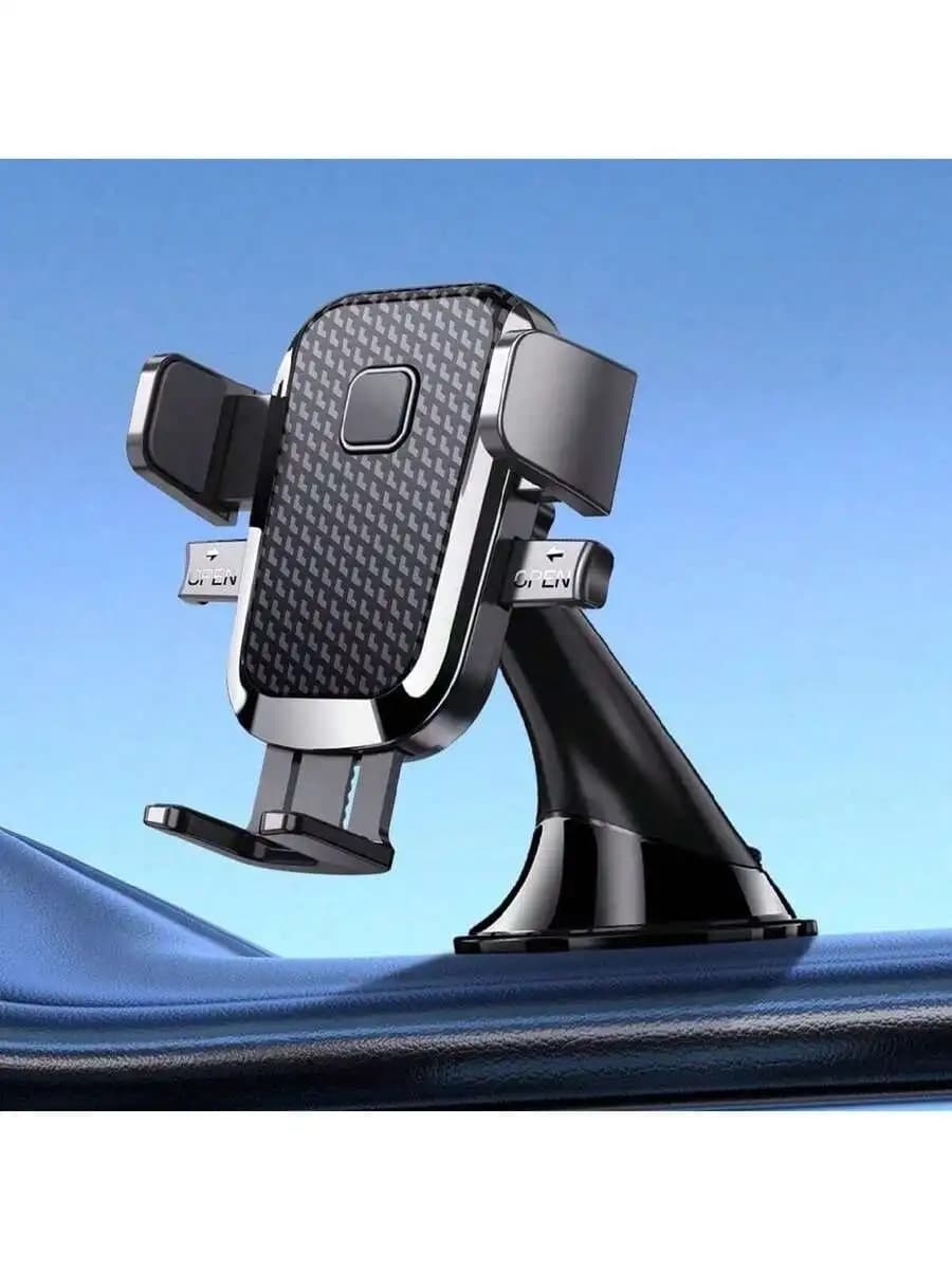 Car Dashboard Phone Holder With Suction Cup Gravity Mount Compact Stable For Smartphones