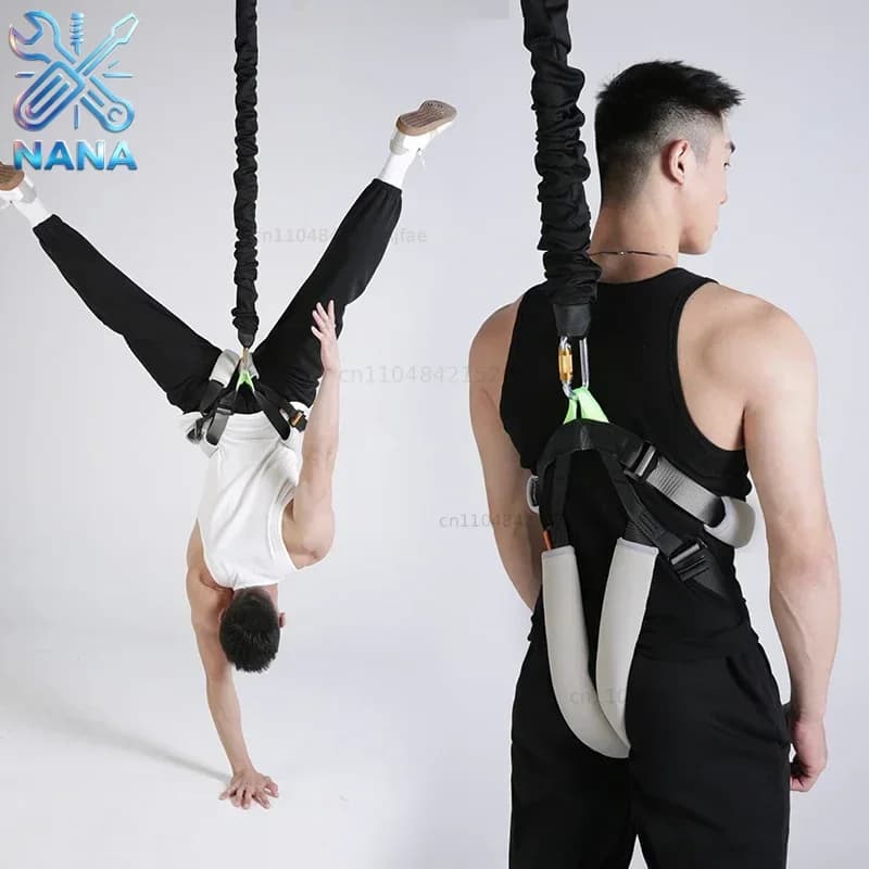 New Arrival Aerial Yoga Bungee Rope Cord with Carabiner Hook Jumping Dance Fitness Workout Equipment Pants Webbing Strap