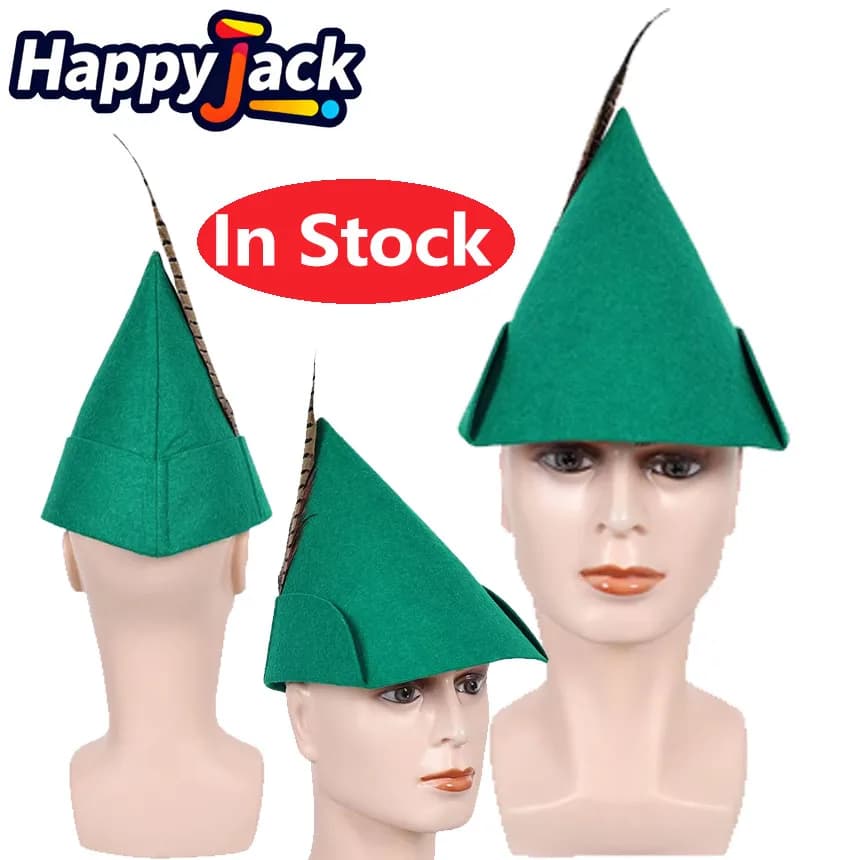 Peter Cosplay Green Elf Hat Fantasia Pan Cartoon Wendy Role Game Copricapo Adult cap Halloween Carnival costume Accessories Puntelli