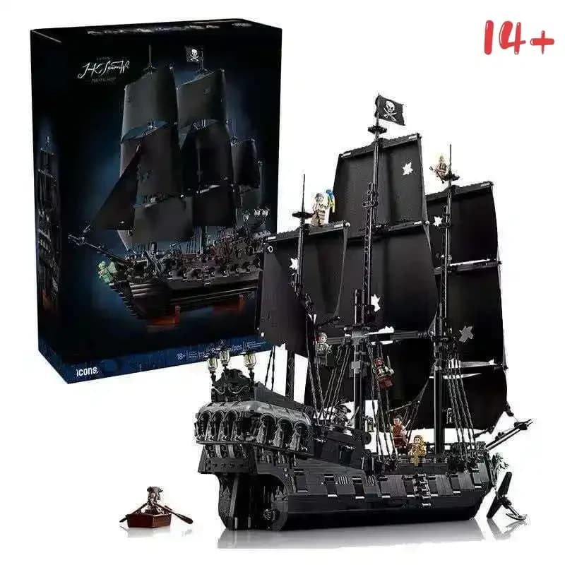 Disney 10365 Blocchi da costruzione della nave pirata classica, modello assemblato fai-da-te, ornamento per festival, compatibile con i mattoncini LEGO
