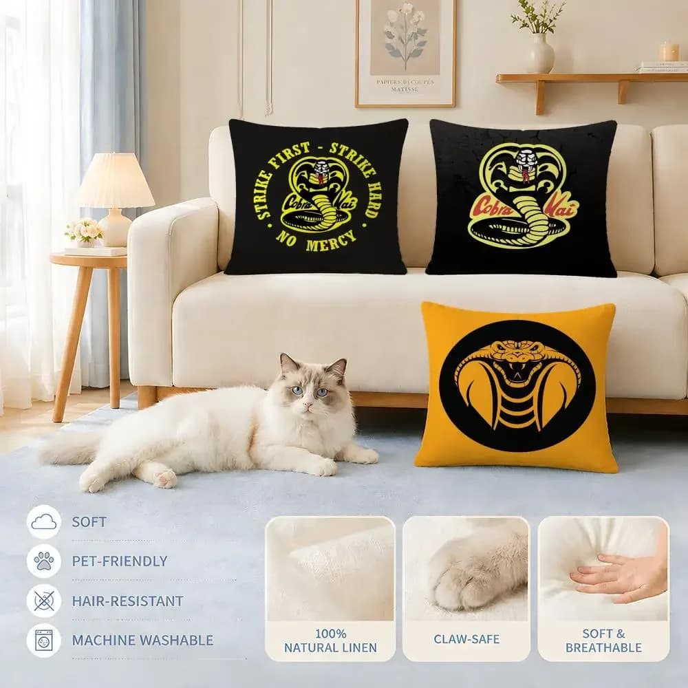 Fodere per cuscini Divano Adatte a cani e gatti Movie C-CobraS KaiS Fodere per cuscini Decorative per sedie 45x45 40x40