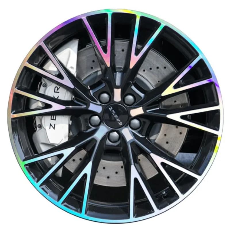 Per Zeekr X 18/19/20 pollici 4 pezzi Mozzo ruota adesivo annerito cerchione decorativo adesivo auto impermeabile antigraffio