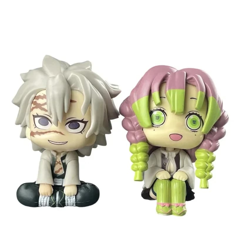 Figurina di Kanroji Mitsuri da Demon Slayer, Adorabile Statuetta di Kimetsu No Yaiba Sanemi, Scultura Anime, Decorazione da Tavolo, Accessori, Giocattolo, Regalo