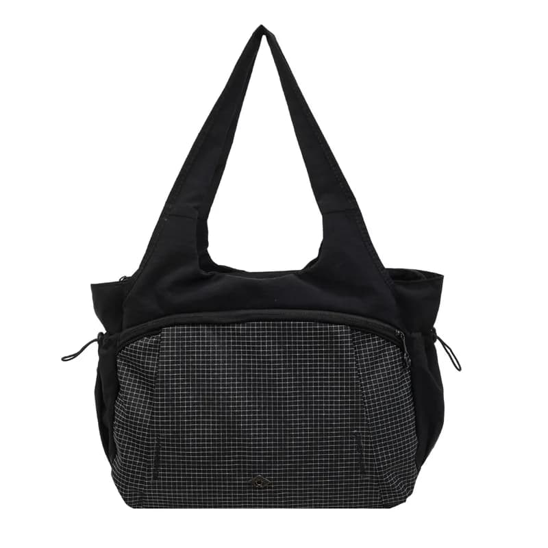 Leisure Plaid Shoulder Bag Niche and Stylish Canvas Shoulder Bag Commuting Tote Bag Textured Handbag Pillow Casual Pouch