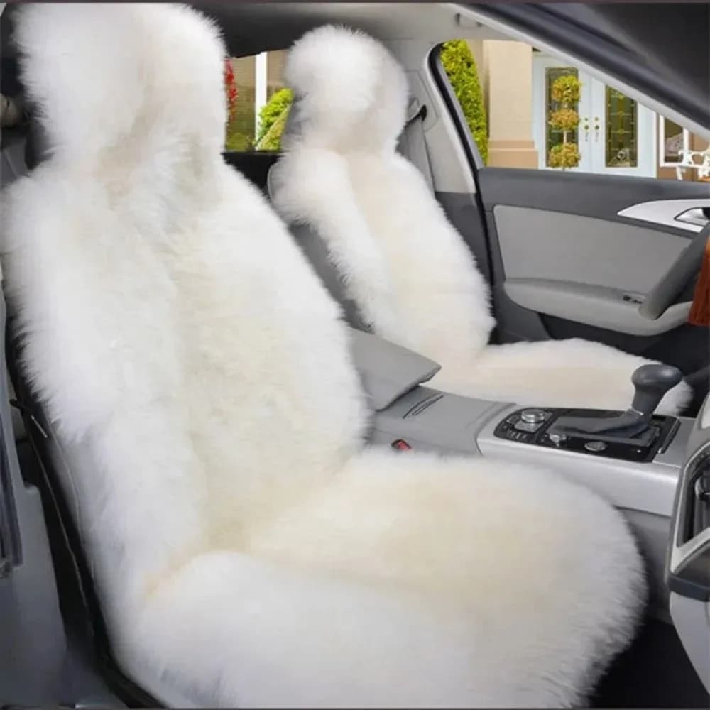 New Warm Plush Car Seat Covers Universal Wool Velvet Auto Seat-Cover Mat Full Cover Fluffy Seats Protector Car Front Seat
