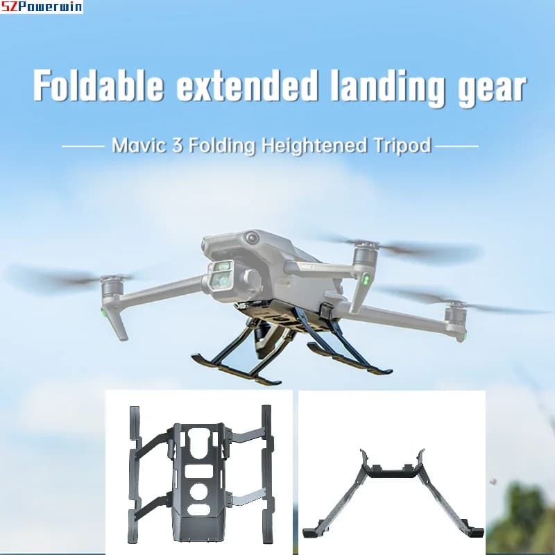 Treppiede per carrello di atterraggio rialzato pieghevole Powerwin per DJI Air 2S/Mavic Air 2 Treppiede per evitare collisioni esteso per drone