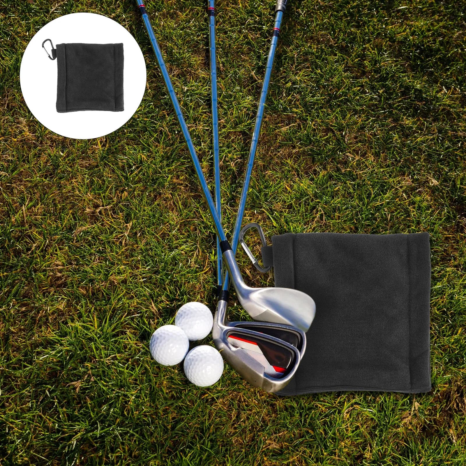 Asciugamano in Microfibra per Pulizia Palline da Golf, Facile da Pulire e Asciugare, Accessorio per la Pulizia delle Mazze da Golf, Strumento per Pulire le Palline