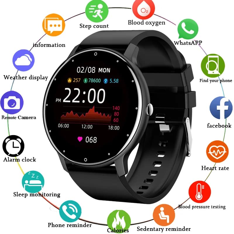 LIGE 2026 Smartwatch with Bluetooth call, Fitness Tracker, Cardiaca Frequency Monitoring, Sports Watch for Men and Women, Compatible with Android and iOS