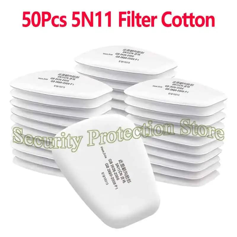 5N11 Dust Cotton Filter Paper 501 Holder For 3M 6001/6200/7502/6800 Chemical Spraying Painting Respirator Gas Mask Accessories