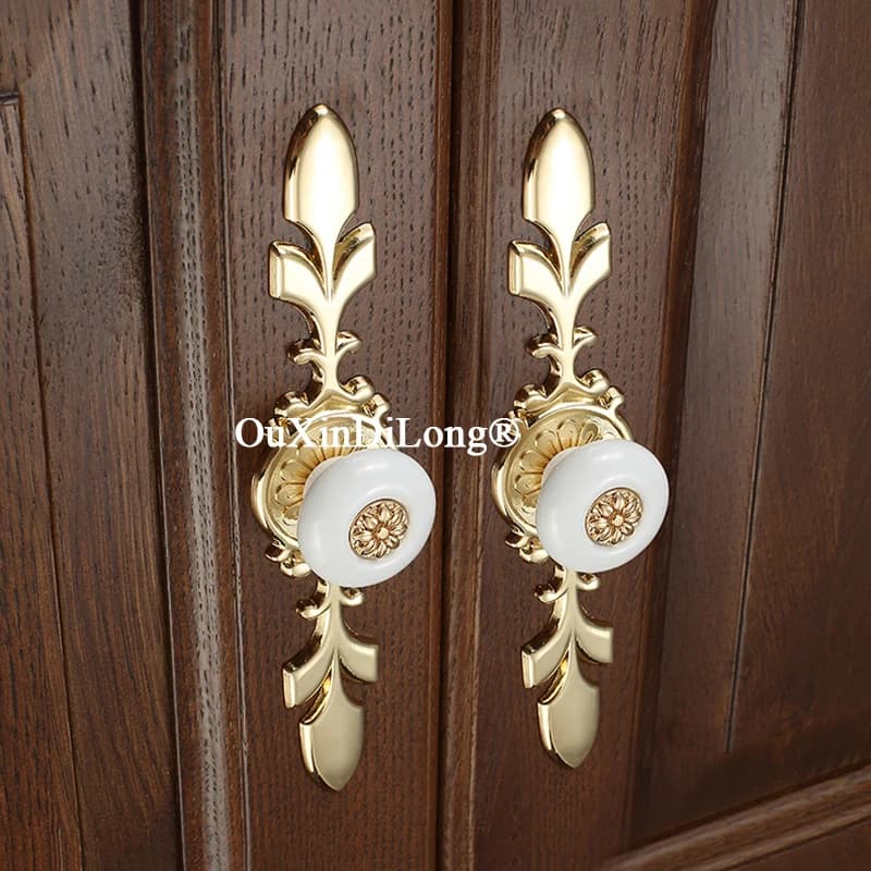Bellezza 4 pezzi in lega di zinco + maniglie per mobili in ceramica maniglie per cassetti armadio guardaroba cucina scarpa TV armadietto del vino tira manopole