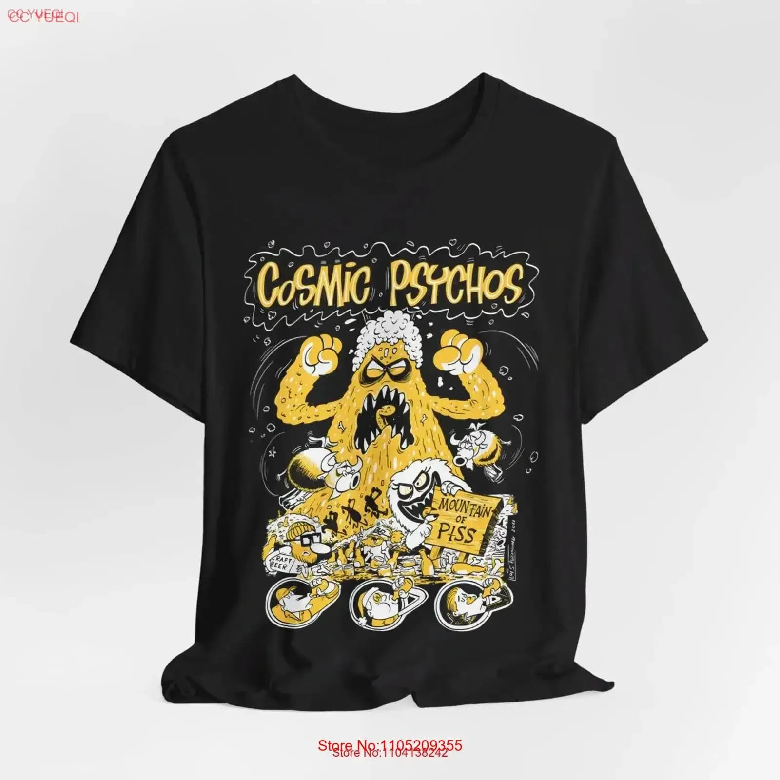 Maglietta Cosmic Psychos Punk Rock MOP Pub tee Australia Moda Musica Streetwear vintage lavato Abiti firmati alla moda homme