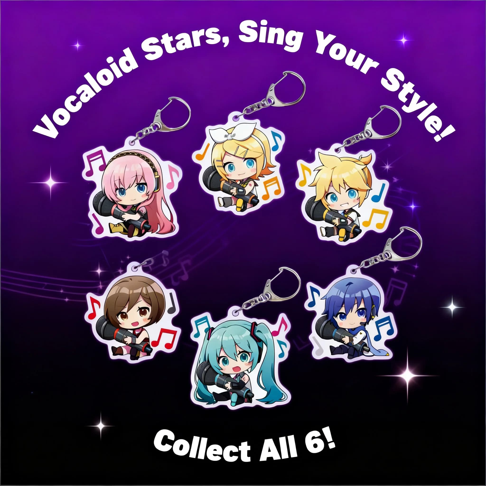 Portachiavi Miku Hatsune, Accessorio in Acrilico, Stand, Ciondolo Luka Megurine Rin Kagamine, Decorazione Anime, Regalo da Collezione