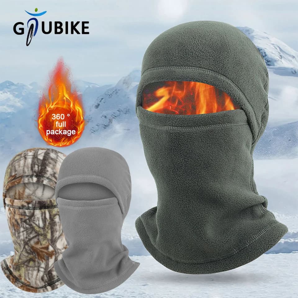GTUBIKE Maschera da ciclismo invernale Passamontagna termico antivento Maschera da sci Uomo Donna Caldo pile polare Sport all'aria aperta Maschera per moto