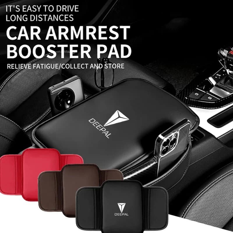 Center Console Arm Rest Protector Leather Car Armrest Box Pad Storage Pocket for DEEPAL S05 S07 G318 L06 L07 L03 EV Accessories