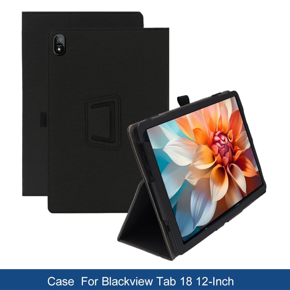Funda Case For Blackview Tab 18 Tablet 12"inch Case Slim Folding Stand Cover Stylus Pen Loop Holder，PU Full Protection, Easy to