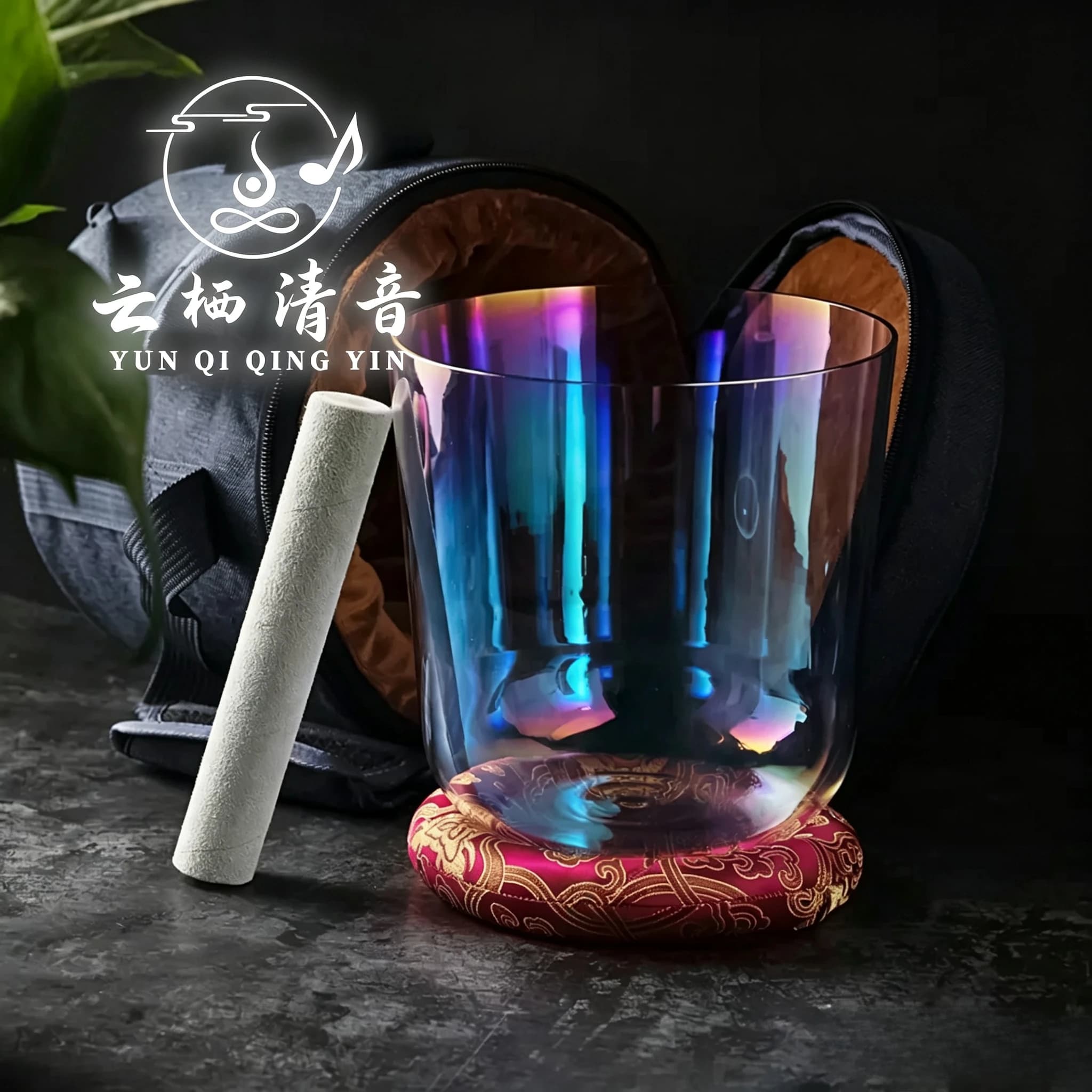 YUN QI QING YIN Clear Rainbow Crystal Singing Bowl Transparent Quartz Sound Bowl Professional Percussion Instrument For Yoga Meditation Sound Healing