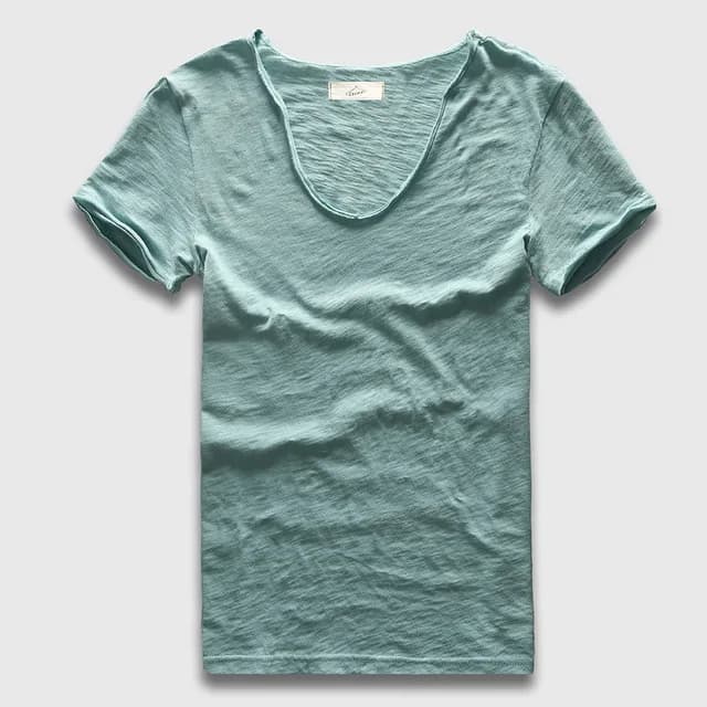 T-Shirt da uomo di marca Zecmos Plain Hip Hop moda Casual scollo a V T Shirt Best Seller per uomo manica corta uomo Top Tees