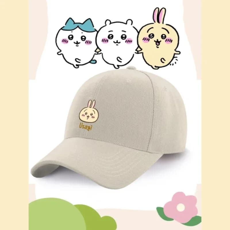 Cappellino da Baseball Anime Cartoon Chiikawa Usagi, Protezione Solare per Esterni, Ideale per Foto, in Puro Cotone, Cappello da Viaggio